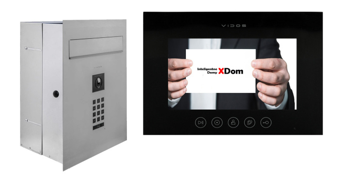 Zestaw wideodomofonu Wi-Fi Vidos skrzynka na listy S14D-SKP monitor M11B-X